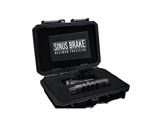 Sinus Brake Magnum .50 reduces recoil torque and enhances accuracy for magnum calibers like .300 Norma, .338 Lapua, .408 Chey Tac, and .50 BMG.